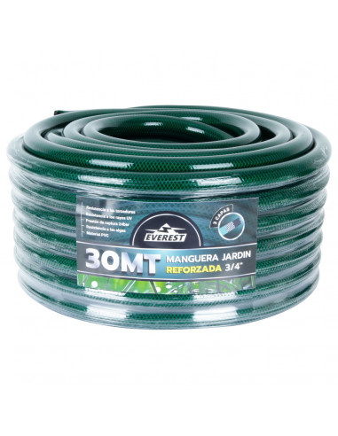 MANGUERA JARDIN REFORZADA 3/4"x 30 mt